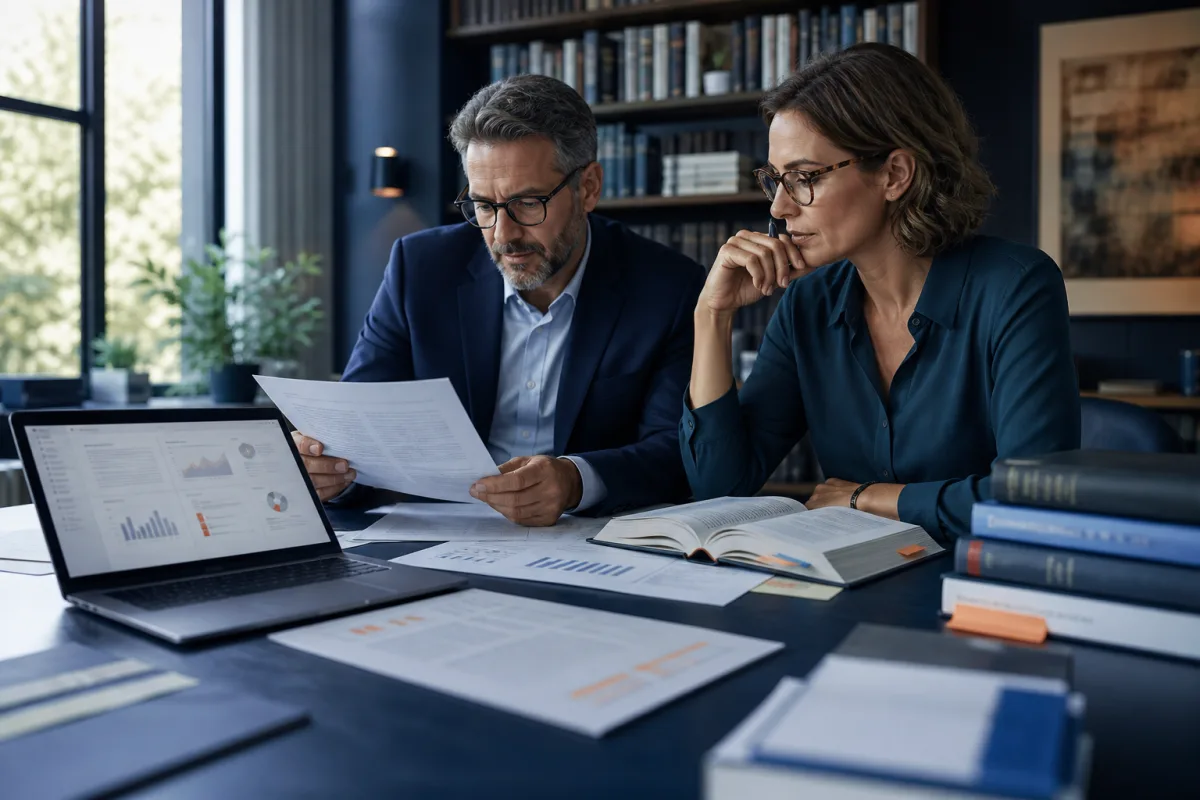 Professionnels analysant des ressources, des documents et des pratiques numériques